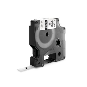 Tubo Termorrectractil Dymo Rhino 9mmx1,5m Branco/Preto