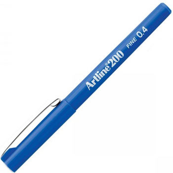Marcador Fino 0.4mm Artline 200 Azul Cx 12un