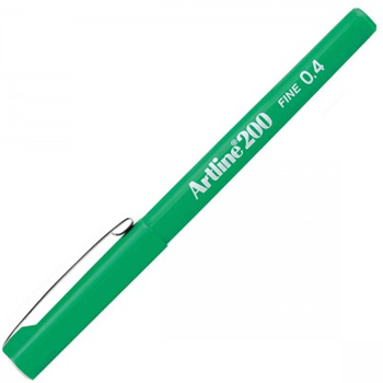 Marcador Fino 0.4mm Artline 200 Verde Cx 12un