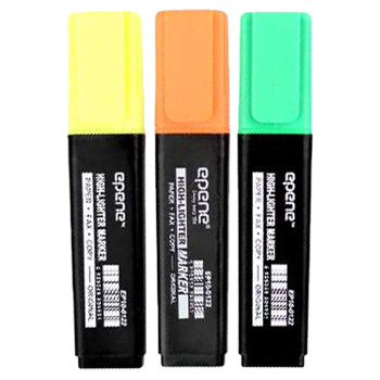 Marcador Fluorescente Grosso Epene Pack 3 Cores
