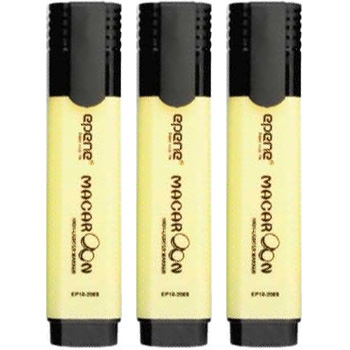 Marcador Fluorescente Epene EP10-2009 Pastel Amarelo 3un