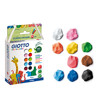 Plasticina Giotto Patplume Conjunto Sortido 10x20gr