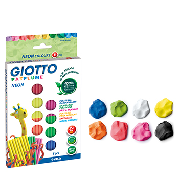 Plasticina Giotto Patplume Conjunto Cores Neon 8x33gr