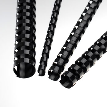 Argolas Pvc Encadernar 22mm para 195 Folhas Cx 100un Preto