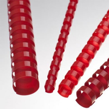 Argolas Pvc Encadernar 18mm p/ 140 Folhas Cx 100un Vermelho