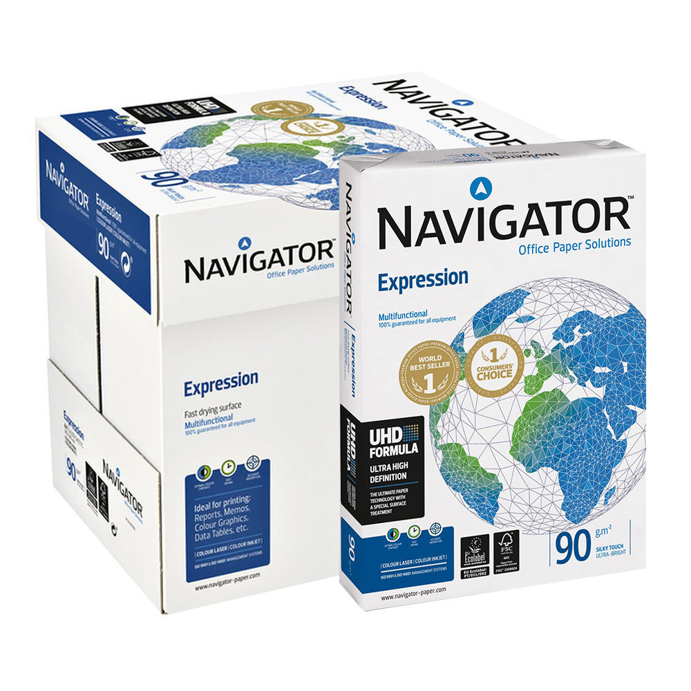 Papel 090gr Fotocopia A3 Navigator (Inkjet/La 5x500Fls