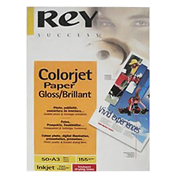 Papel  A3 155gr InkJet ReyColorjet Glossy/Brilhante - 50Fls