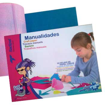 Bloco Papel Crepe A4 10 Folhas Cores Sortido