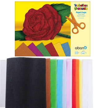 Bloco Papel Crepe A4 20 Folhas 240x310mm Cores Sortidas