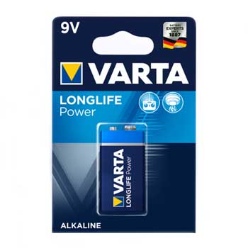 Pilha Alcalina Varta High Energy 6LR61 (4922) 9V 550mAh 1Un