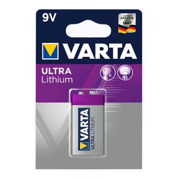 Pilha Lithium profissional Varta (6122) 9V-1200mAh 1un