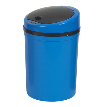 Cesto Papeis Plastico c/Sensor 9 Litros-Azul