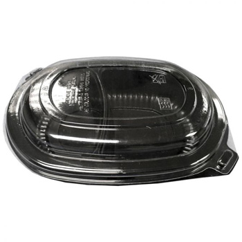Caixa Alimentar PP Microondas C/Tampa Retang Preto 800ml 60u