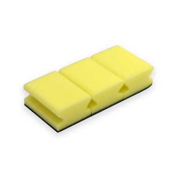 Esponja Salva Unhas (Block Service)  Amarelo/Verde Pack 3un