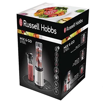Liquidificador RUSSELL HOBBS Mix Go Steel 2 Garrafas 600ml