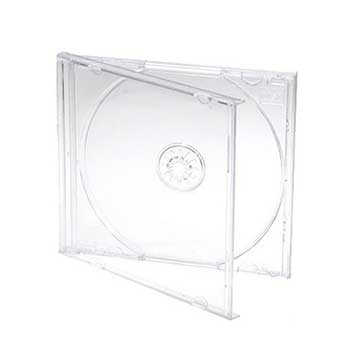 Caixa para CD/DVD Slim 5mm - Transparente Quadradas 1un
