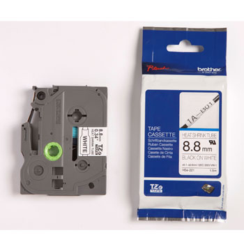 Fita Tubo Termo Retratil 8.8mm Branco/Preto