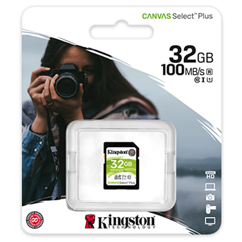 Cartao Memoria KINGSTON 32GB SDHC Canvas Select Plus