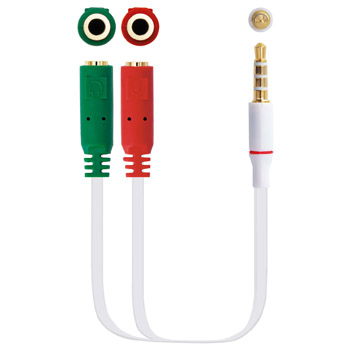 Adaptador Jack 3.5mm Macho / 2x Fêmea 20cm