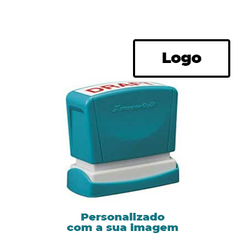 Carimbo 11x40mm Xstamper Quix Preto 1un., personalizado