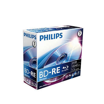 DVD BD RE Blu-Ray Philips 25GB 2X Jewell Case 5