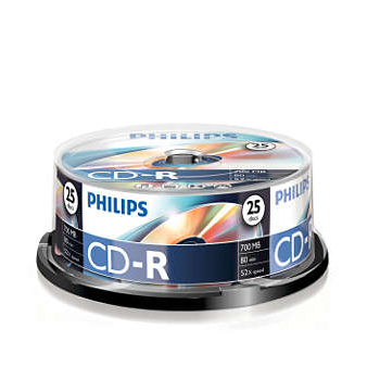 Philips CR7D5NJ10/00 10 CD-R Box cristal 52x 80 min 700 Mo 