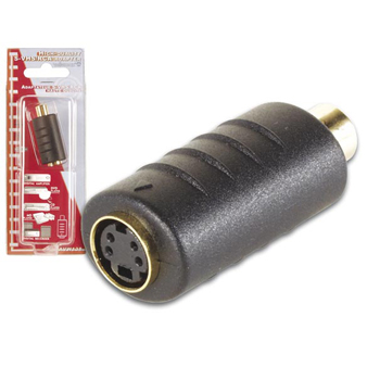 Adaptador S-VHS 4P mini-DIN F para RCA F Ouro