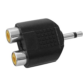 Adaptador Mono Jack M 3,5mm para 2xRCA F