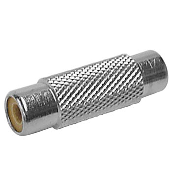 Adaptador em metal RCA fêmea/RCA fêmea