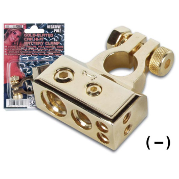 Terminal polo negativo banhado em ouro p/ Auto Hi-Fi