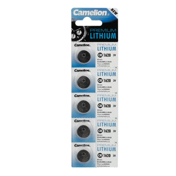 Pilha Lithium CR1620 3,0V 60mAh 5un/blister
