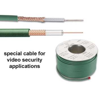 Cabo coaxial RG-59U B/U cor verde bobine 100mt