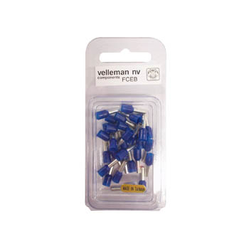 Conector ponteira p/ cravamento azul 2.5mm 30un