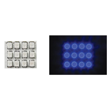 Dome light com Leds azuis 12V - 17x20mm