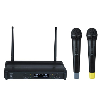Conjunto 2 Microfones UHF wireless + receptor low cost