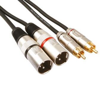 Cabo Audio 2x XLR Macho para 2x RCA Macho 1mt