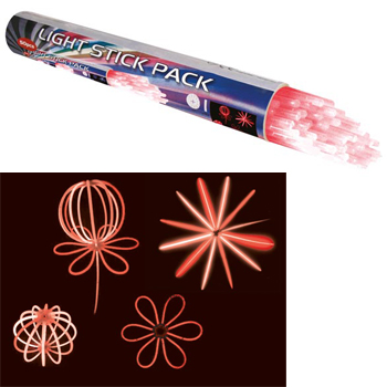 Bastão Luz 20cm Ø 0,5cm Vermelho 50un