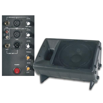 Coluna Profissional 2 vias 15pol c/amplificacao cx ABS